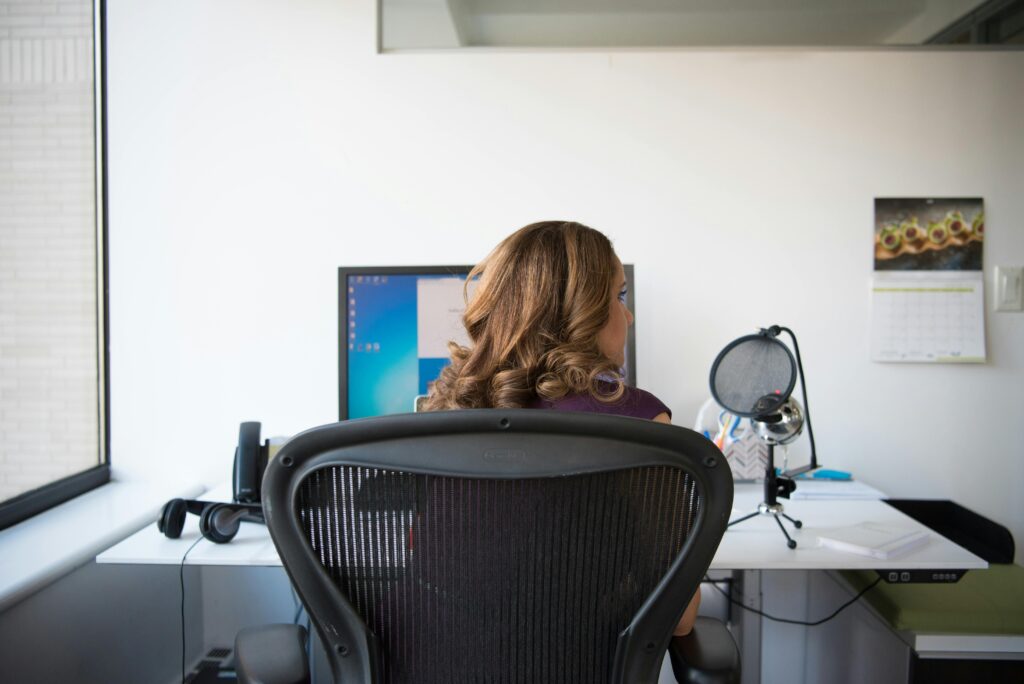 A woman doing a Data Science Project in her office 