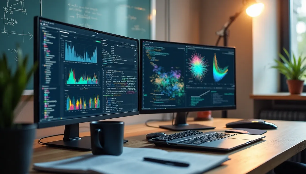 Image of a desktop showing exploratory data analysis image
