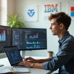 a picture of a data scientist coding