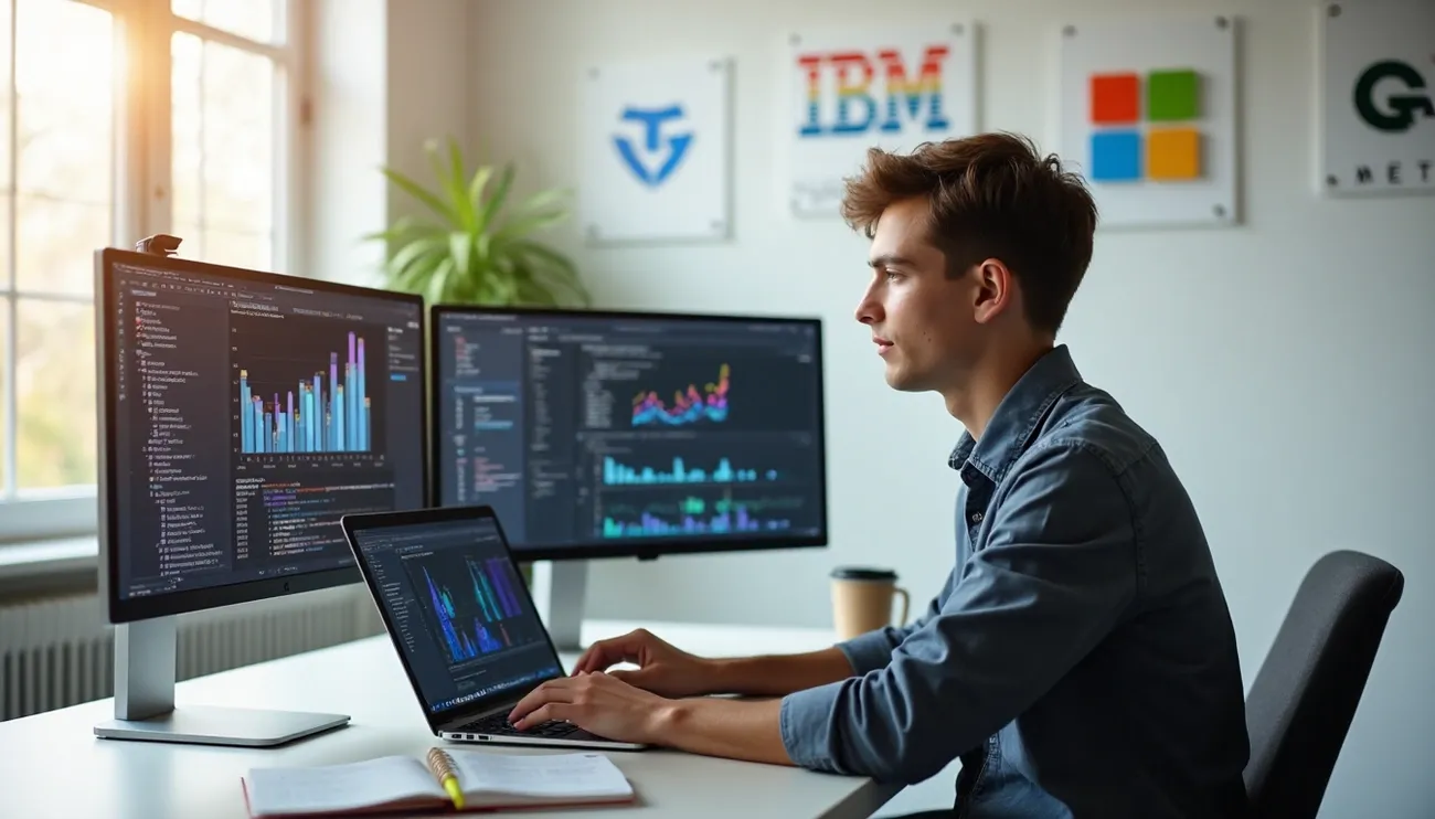 a picture of a data scientist coding